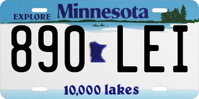 MN license plate 890LEI