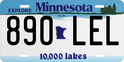 MN license plate 890LEL