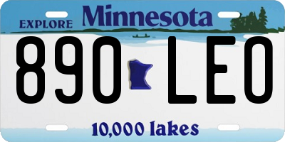 MN license plate 890LEO