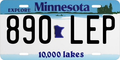 MN license plate 890LEP