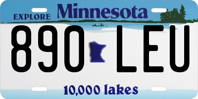 MN license plate 890LEU