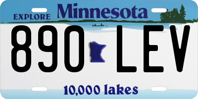 MN license plate 890LEV