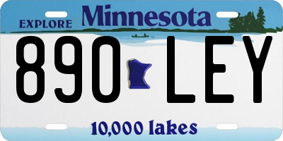MN license plate 890LEY