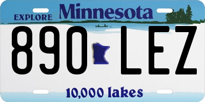 MN license plate 890LEZ
