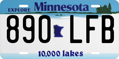 MN license plate 890LFB