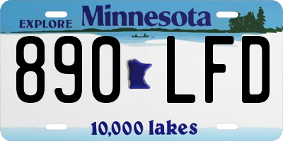 MN license plate 890LFD