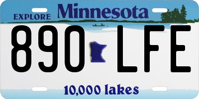 MN license plate 890LFE
