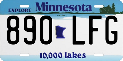 MN license plate 890LFG