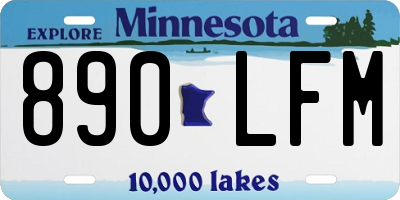 MN license plate 890LFM