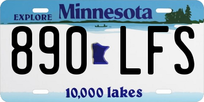 MN license plate 890LFS