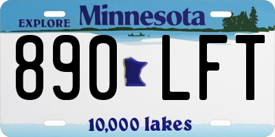 MN license plate 890LFT