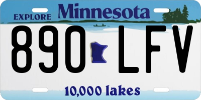 MN license plate 890LFV
