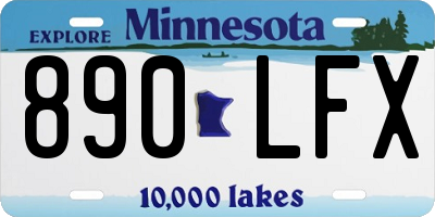 MN license plate 890LFX