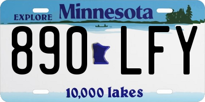 MN license plate 890LFY