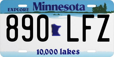 MN license plate 890LFZ