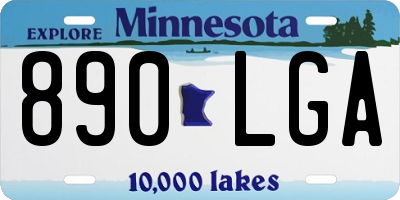 MN license plate 890LGA