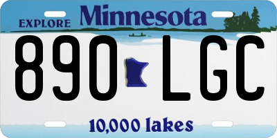 MN license plate 890LGC