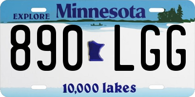 MN license plate 890LGG