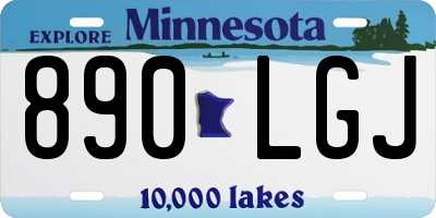 MN license plate 890LGJ