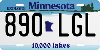 MN license plate 890LGL
