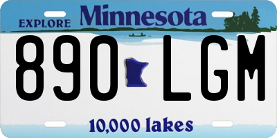 MN license plate 890LGM