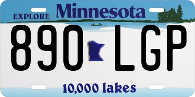 MN license plate 890LGP