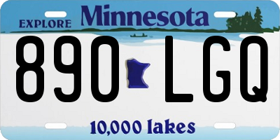 MN license plate 890LGQ