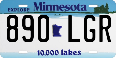 MN license plate 890LGR