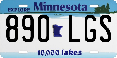 MN license plate 890LGS