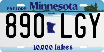 MN license plate 890LGY