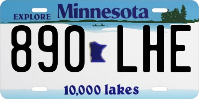 MN license plate 890LHE
