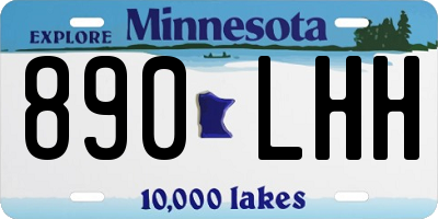 MN license plate 890LHH