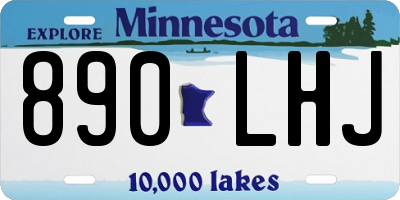 MN license plate 890LHJ