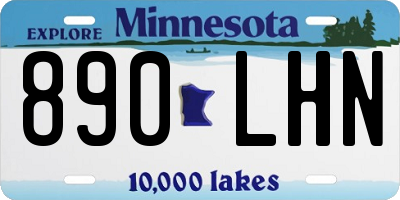 MN license plate 890LHN
