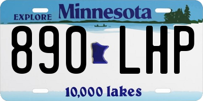MN license plate 890LHP