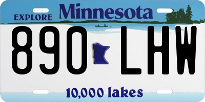 MN license plate 890LHW