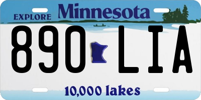 MN license plate 890LIA