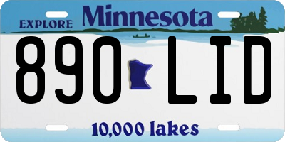 MN license plate 890LID
