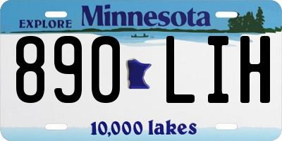 MN license plate 890LIH