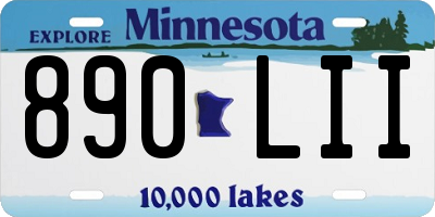 MN license plate 890LII