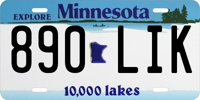 MN license plate 890LIK