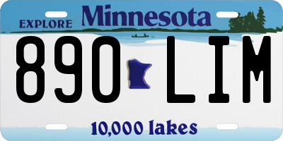 MN license plate 890LIM