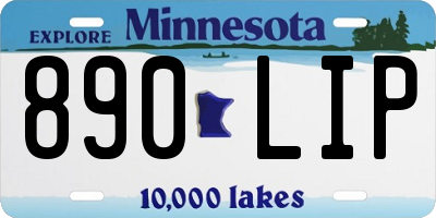 MN license plate 890LIP