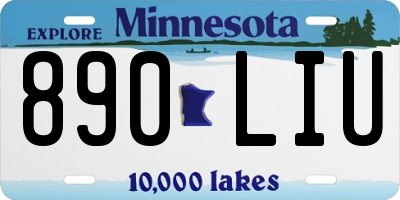 MN license plate 890LIU