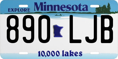 MN license plate 890LJB