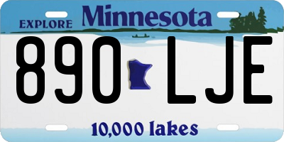 MN license plate 890LJE