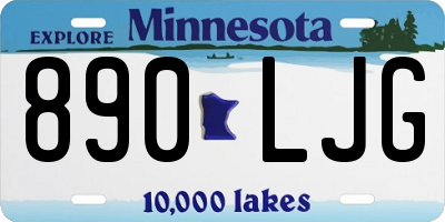 MN license plate 890LJG