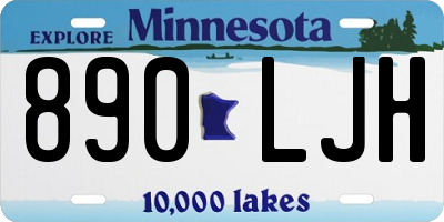MN license plate 890LJH
