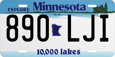 MN license plate 890LJI