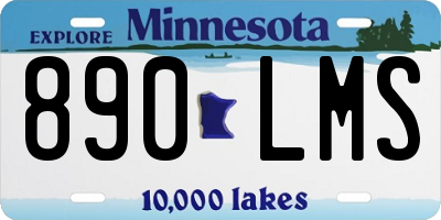 MN license plate 890LMS